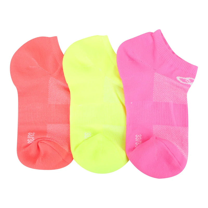 Kit Meia Olympikus Invisível Neon 3 Pares